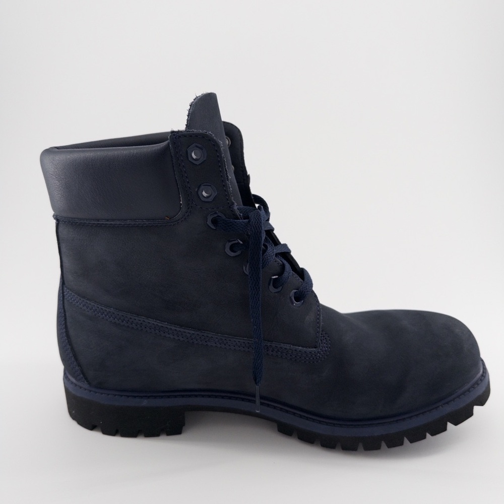 Timberland 6 Inch Premium Waterproof Boots in navy nubuck men’s size 11 - Picture 6 of 11